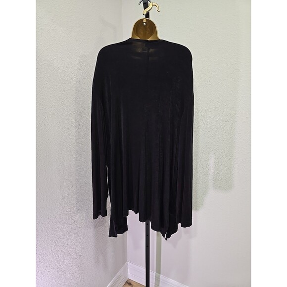 Vtg Black Embroidered 1 Piece Set 90s Womens 3X Plus Floral Jersey Office Career - Picture 5 of 7